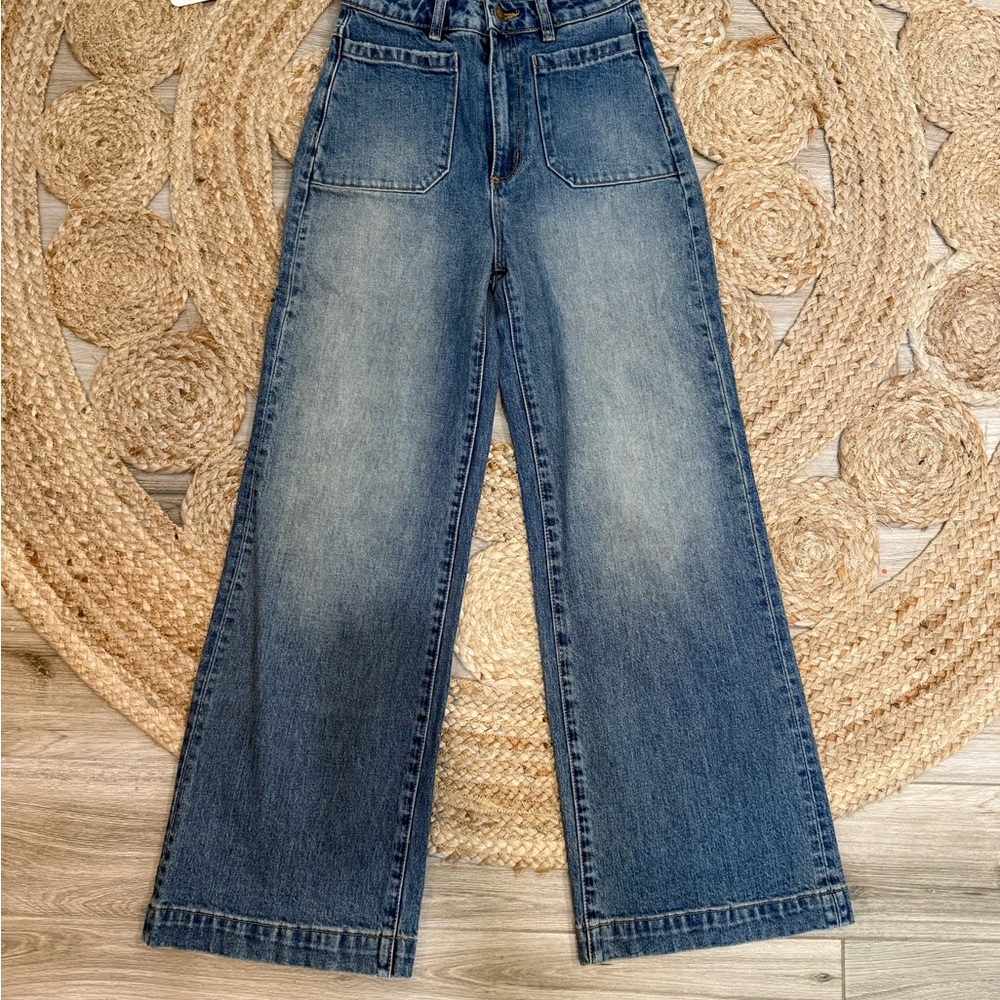 Rollas High-Rise Wide-Leg Women’s Jeans - Blue Denim